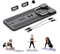 5in1 Pilates Sliding Board for Home - Pilates Board Pilates Reformer Set,Purpose Foldable Pilates Reformer Board (Black )