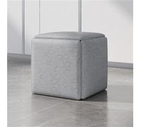 5in1 Stackable Ottoman Cube Chair Set with Rolling Casters SpaceSaving Gray Bench for Living & Dining Room Versatile 18x18 Inch Design Ideal for Small Spaces