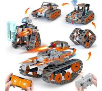 5in1 STEM Building Toys for Kids 6-14, Remote & APP Controlled Mech Robots/Heavy Tanks/Tracked Racer STEM Building Kit for Kid Science Learning, 552 Pcs DIY Building Blocks Set Gifts for Boys & Girls