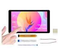 5inch DSI Capacitive Touch Screen Compatible with Raspberry Pi 5/4B/3B+/3A+/CM5/CM4 3+/ ESP32-P4, 720 x 1280, IPS Display, Optical Bonding Toughened Glass Panel, 5-Point Touch, Aluminum Alloy Case
