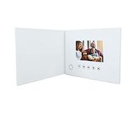 5inch Video Greeting Cards, Open to Play Video Album with IPS Display, Wedding Video Book, 256M Memory, Loop Playing, 2 Hours Play, for Anniversary,Christmas,Wedding