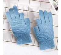 5JJJLOOOPP Women's Winter Warm Gloves Touch Screen Touch Screen Gloves Winter Plus Velvet Chic Half Finger Light Student Two Finger Gloves (E) (D)