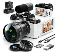 5K&64MP Digital Camera for Photography & Video (White)