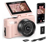 5K 75MP Digital Camera with 3.0" LCD 180° Flip Screen & 18X Zoom