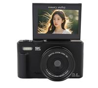 5K Digital Camera, 75MP Vlogging Camera with WiFi, 3.0 Inch Flip Screen, 18x Optical Zoom, Autofocus, with Flash for Photography and Video, Support 128GB Card (Black)