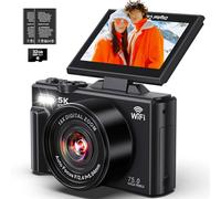 5K Digital Camera - 75MP WiFi Cameras for Photography