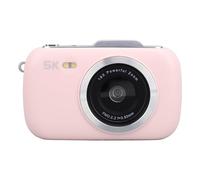 5K Digital Camera for Photography, 18X Digital Zoom Video Camcorder with 2.8 Inch IPS Screen, 80MP Portable Compact Camera Rechargeable for Travel (Pink)