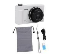 5K Digital Camera for Photography, 75MP 18X Zoom Autofocus Vlog Camera with 2.8 Inch 180° Flip Screen, Compact Travel Photography for Beginners Adults (White)