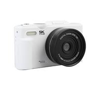 5K Digital Camera for Photography, 75MP UHD Camara Fotograficas with 18X Digital Zoom, 3" 180° Flip Screen, Portable Vlogging Cameras (White)