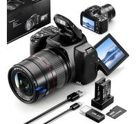 5K Digital Camera for Photography and Video,48MP Vlogging Camera for YouTube with 180° Flip Screen,16X Digital Zoom,52mm Wide AngQCY-UK-G700-BB-Z4-A-2601TF Card