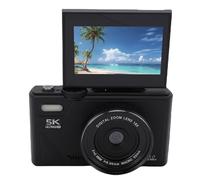 5K Digital Camera for Photography and Video, Autofocus 75MP Vlogging Camera for YouTube with 3 Flip Screen 18X Zoom, Compact Travel Cameras with Flash, Anti-Shake (128G)