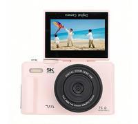 5K Digital Camera, WiFi 75MP 18X Zoom Vlogging Camera for YouTube, 3 180° Flip Screen, AF Auto Focus Beauty Filter, Macro Photography, HD Webcam Live Streaming