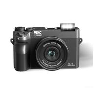 5K HD Digital Camera, Video Camera Ultra HD Resolution With Dual Lens System 18X Zoom WiFi Streaming 75MP For Travel And Students(Black)
