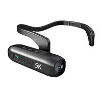 5K Head Mounted Camera Wearable WiFi Video Camera Camcorder Webcam 30MP Anti-shake IPX5 Waterproof with 120°Wide Angle Lens Support APP Control for Vlog Video Recording