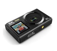 5K Resolution Camera with Dual Viewing Screens 2.8 inch Front and Rear 18X Digital Zoom 80MP Interpolation CMOS Sensor for Daily Use (Black)