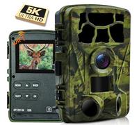 5K Trail Camera, WIFI 60MP Camera, 64GB SD Card, APP Control, Night Vision for Outdoor, Monitoring Game Cameras for Wildlife, Motion Activated 0.2s, IP66 Waterproof, 120°Wide Angle, H.264 MP4 Video