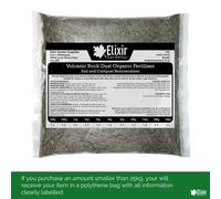 (5kg, Bag) Elixir Gardens | Volcanic Rock Dust Organic Fertiliser | Soil Re-Mineraliser and Compost Activator | 500g - 25kg