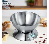 5kg Electronic Digital Kitchen Scale Weighing Food With Bowl Baking Cooking