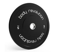 Body Revolution Olympic Bumper Plates - 5kg Weight Plates Set - Rubber Coated 25mm / 2 Inch Olympic Weight Plates Pairs for Barbell Weights - Strength Training and Body Building Equipment