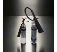 5KG Polished Aluminium CO2 Jewel Fire Extinguisher - Hose & Horn, 5-Year Warranty