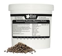 (5kg, Resealable Tub) Natural & Organic Seaweed & Chicken Poultry Manure Mix Plant Fertiliser Pellets