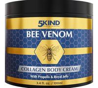 5Kind Bee Venom Collagen Body Cream with Propolis & Royal Jelly 100ml - Firming Bee Venom Collagen Cream for Women & Men - Bee Venom Cream for Saggy Skin - Bee Venom Skin Restoration Cream