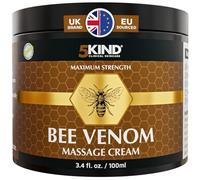 5kind Bee Venom Cream UK Maximum Strength 100ml - Bee Venom Comprehensive Cream - Naturally Massage Joints & Muscles, Lower Back, Knee, Neck, Shoulder, Hip & Feet - Responsibly Sourced