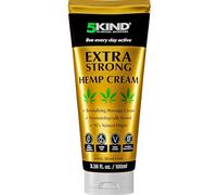 5kind Extra Strong Hemp Cream 100ml - High Strength Hemp Oil and Arinca Cream for Massaging Joints & Muscles, Lower Back, Feet, Knees, Neck & Shoulders - Infused with Natural Oils & Extracts