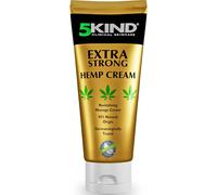 5kind Extra Strong Hemp Cream 100ml - High Strength Hemp Oil and Arnica Cream - for Massaging Joints & Muscles, Lower Back, Feet, Knees, Neck