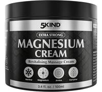 5Kind Extra Strong Magnesium Cream 100ml - Magnesium Cream for Muscles, Joints, Lower Back, Knee, Neck, Shoulder, Hip & Feet - Infused with Arnica, Eucalyptus, Comfrey, Menthol & Hemp Oil