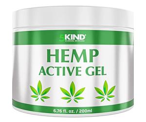 5kind Hemp Active Gel 200ml - High Strength Formula - Natural Cooling Massage for Back, Muscles, Feet, Knees, Neck & Shoulders - Hemp Gel Muscle Rub Rich in Natural Extracts.