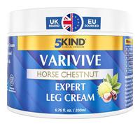 5Kind Varivive Horse Chestnut Expert Leg Cream 200ml (Formally Varicose Veins Cream) - with Zinc, Arnica & Avocado Oil - Improve Appearance & Feel Over Time - Varicose Veins Treatment for Legs