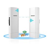 5km Wireless Bridge for Network Extension, 5.8G Long Range Point-to-Point WiFi Bridge with 14dBi High Gain Antenna, PoE Powered, for Starlink WiFi Extender/Camera