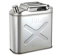 5L/10L/15L/20L Fuel Gasoline Petrol Diesel Gas Cans Tank Container Backup, 201 Stainless Steel Jerry Can for Motorcycle Automobiles Lawn Mower Boating Camping,15L