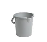 Plastic Bucket (10 Litre) - Grey, Grey One Size