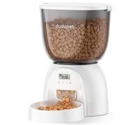 5L/21 Cup Automatic Cat Feeder, Timed Cat Dry Food Dispenser, Automatic Pet Feeders Dual Power Supply, 6 Meal Programmable 1-20 Portion Cats Feeder, Auto Dog Feeders,Pet Food Dispenser for Cats, Puppy