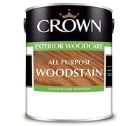 5L Crown All Purpose Exterior Woodstain (All Colours) | Decking, Cladding, Fascias etc (Light Oak)