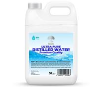 Distilled Water 100% Pure Premium Quality - Ideal for CPap, Irons, Humidifiers, Cleaning, Engines and more - Made in the UK (5 Litre)