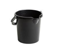 5L Durable Plastic Reusable Bucket with Litre Scale, Midnight Dark Greyish for garden, car wash, storage cleaning