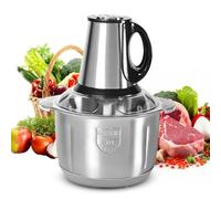 5L Electric Food Processor - 500W Mini Chopper With 3-Speed, 5-Edge Blade, Stainless Steel for Kitchen Cooking, Baby Food, Pet Meals (Black)