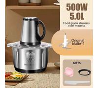 5L Electric Meat Grinder 2X Speeds Stainless Steel Multifunctional Food Processor