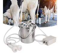 5L Electric Milking Machine, Stainless Steel Milk Bucket, with Vacuum Pump, Simulated Manual Milking, Automatic Stop When Full, for Cows And Goats,Sheep ,5L,Cattle