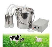 5L Electric Pulse Cow Milking Machine, Automatic Stop When Full, Simulated Manual Milking / Protect The Udders, Comfortable Milk Extraction, for Dairy Cow Goat ,5L,Cattle