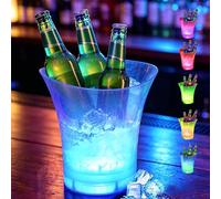 5L LED Ice Bucket, LED Champagne Bucket, Ice Bucket with Bluetooth Speaker, Bottle Cooler with Multi-Colour Changing Drinks Container, Champagne, Wine, Beer, Ice Bucket for Party, Bar, Club