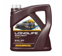 Mannol 5L Fully Synthetic Engine Oil Longlife 504/507