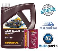 5L Mannol Longlife 5W30 504/507 C3 Fully Synthetic Engine Oil 7715 + Motor Flush