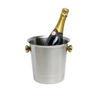 5L Matte Steel Champagne Bucket Gold Handles