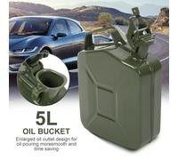 5L METAL JERRY CAN GREEN CAR STORAGE FUEL PETROL DIESEL CONTAINER