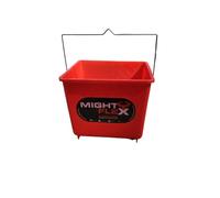 5L Mightyflex Calf Feeding Bucket - Heavy Duty Multi-Purpose Plastic Farm Tub - Reusable, Compact & Easy to Carry - For Livestock Feeding, Mixing, Gardening & More - Multiple Colours_Red