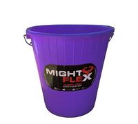 5L Mightyflex Calf Feeding Bucket - Heavy Duty Multi-Purpose Plastic Farm Tub - Reusable, Compact & Easy to Carry - For Livestock Feeding, Mixing, Gardening & More - Multiple Colours - Purple